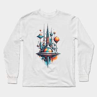 Futuristic Elegance: Minimalist Marvels Long Sleeve T-Shirt